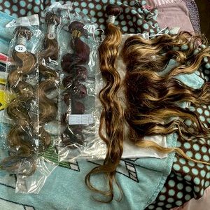 4x HUMAN HAIR bundles !! willing to take offers! frontal included 13*6